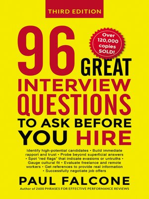 cover image of 96 Great Interview Questions to Ask Before You Hire